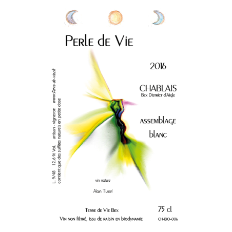 Perle de Vie 2016  75 cl - Assemblage blanc