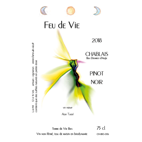 Feu de Vie 2018  75 cl - Pinot Noir