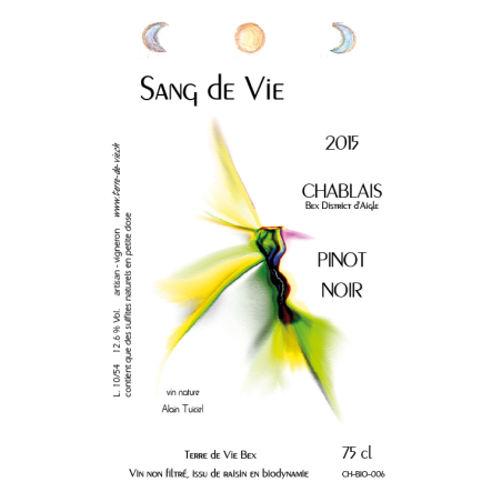 Sang de Vie 2015  75 cl - Pinot Noir