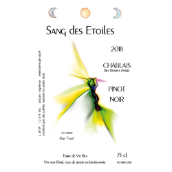 Sang des Etoiles 2018  75 cl - Pinot Noir